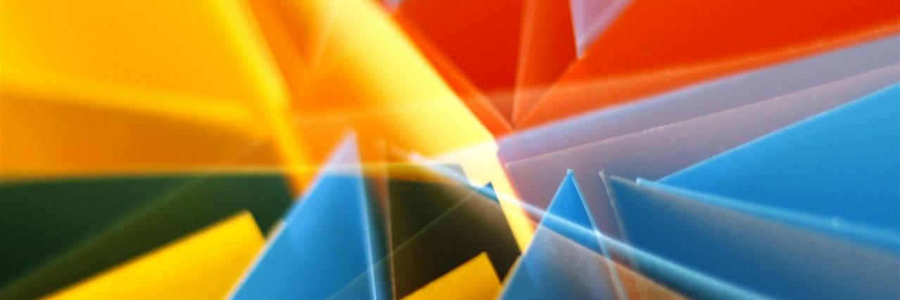 Bunte Abstrakte Papierkunstkomposition